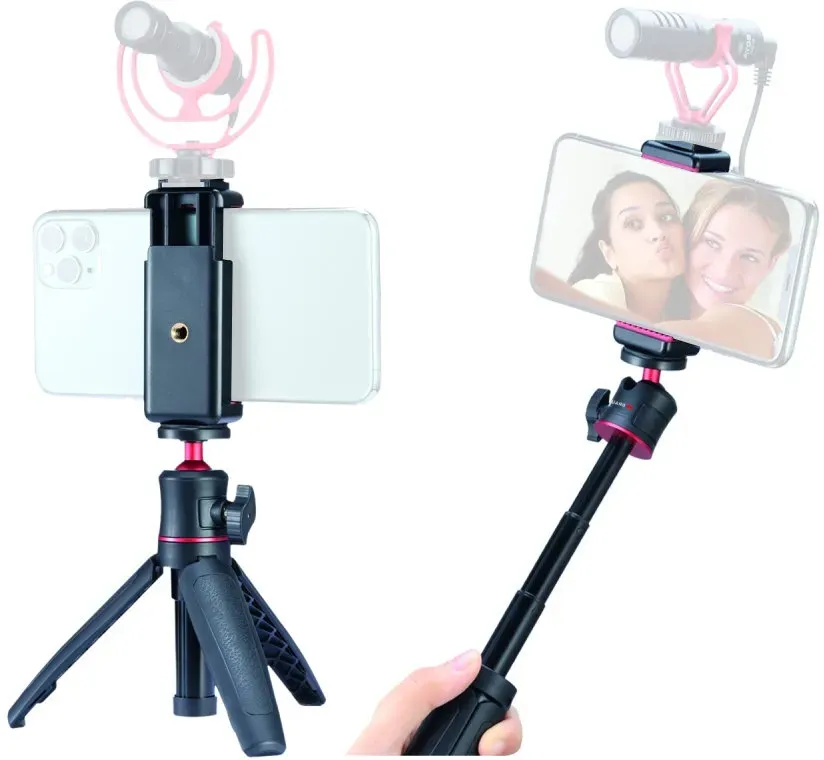 Braun MT-27 - Smartphone Vlogging Tischstativ / Handgriff inkl. Cold Shoe Mount