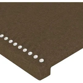 vidaXL LED Kopfteil Dunkelbraun 183x16x78/88 cm Stoff