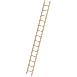 MUNK Holz-Anlegeleiter ohne Traverse 14 Sprossen