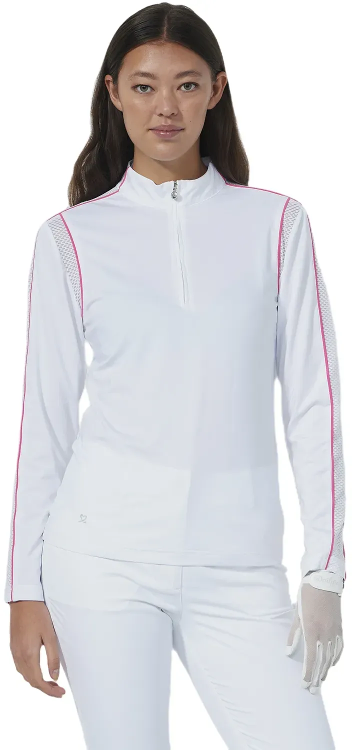 Daily Sports Polo Mesh, langarm, weiss