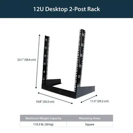 Startech StarTech.Com RK12OD 12 HE 48,2 cm (19 Zoll) Desktop 2 Pfosten Open Frame Rack