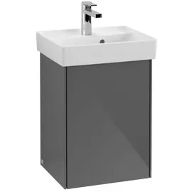 Villeroy & Boch Collaro Waschbeckenunterschrank Anschlag rechts 41 x 55 cm Glossy Grey