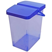 BranQ Home essential 10 L Behälter Waschpulver Futterbehalter Unibox mit Deckel blau Aufbewahrungsbox Bad Küche