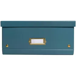 Exacompta 62453E 5x Ablagebox, flach geliefert 33x50x16cm, Neo Deco - Blaugrün