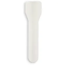 BIOZOYG 100 Stück Eisportionierer 16,5cm, weiß Einweglöffel Papierlöffel umweltfreundlich speziell für Eis biologisch abbaubare Eislöffel Eisspatel