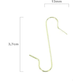 IDENA Riffelmacher Christbaumkugeln Christbaumschmuck Aufhänger S Haken gold