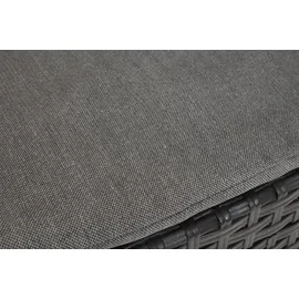 Dmora Lounge-Set für den Außenbereich Dfre, Garten-Set mit Kissen, Lounge-Set für den Innenbereich in Rattan-Optik, 100 % Made in Italy, Anthrazit - Schwarz