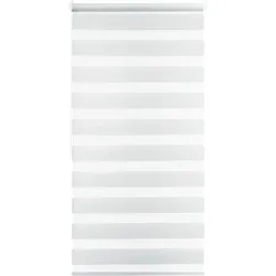 Doppelrollo GOOD LIFE "Alina 1" Gr. 7, weiß, B:120cm H:150cm, Polyester, Rollos, individuelle Lichtregulierung, unifarben, Montage mit Klemmträgern