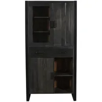 Wolf Möbel SLEEPER Vitrine 2 Holztüren/1 Glastür/2 Schubladen/Beleuchtung WOLF