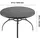 Vevor Gartentisch Ø 120 x 72,5 cm Schwarz