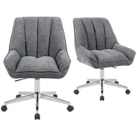 dubi möbel Drehstuhl Mika-Jette Polyester grau 2er Set