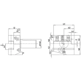 Fortis VDI Radial Werkzeughalter B1 40 x 25 mm