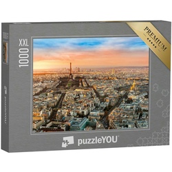 puzzleYOU Puzzle Paris bei Dämmerung, Frankreich, 1000 Puzzleteile, puzzleYOU-Kollektionen Paris