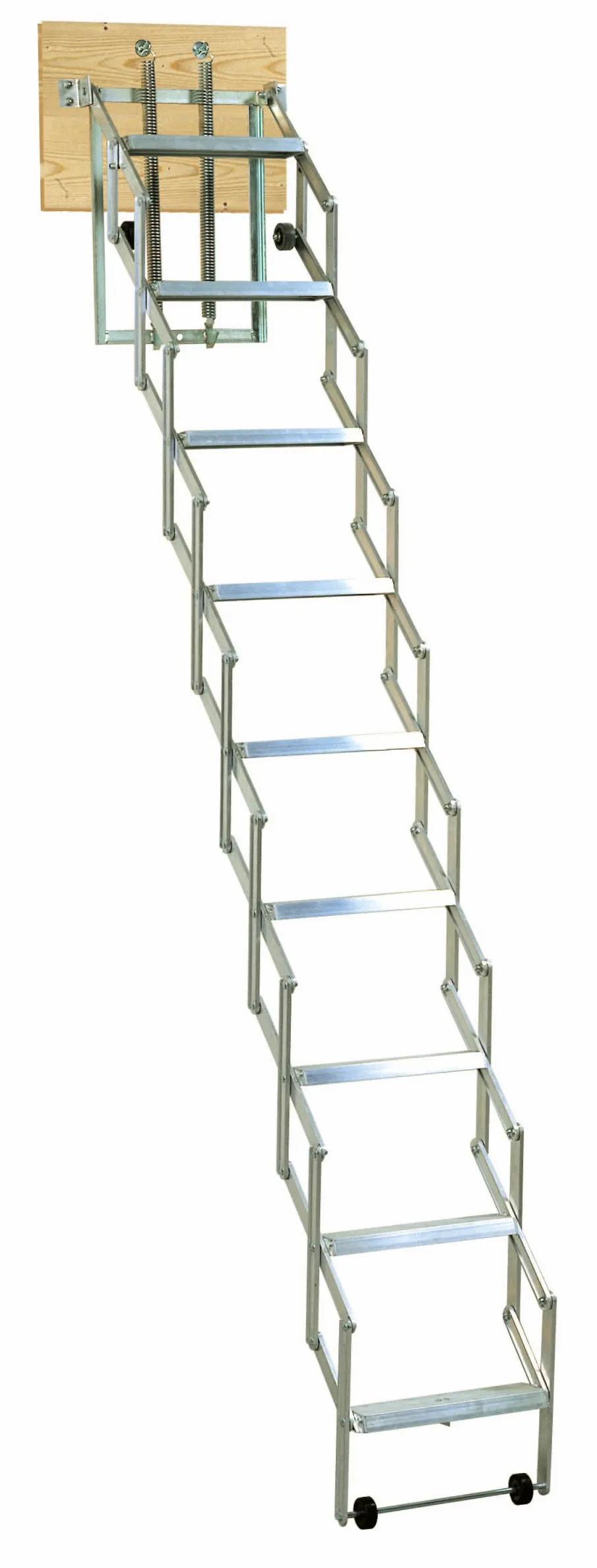 Dolle alu-fix Bodentreppe Scherentreppe mit 11 Stufen und Stirnbrett 273-300cm Raumhöhe