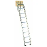 Dolle alu-fix Bodentreppe Scherentreppe mit 11 Stufen und Stirnbrett 273-300cm Raumhöhe