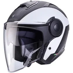 Caberg Soho Milano Jet Helm, zwart-wit, XL Voorman