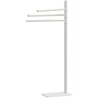Relaxdays Handtuchständer, 3-armig, freistehend, HxBxT: 83x34x14cm, Edelstahl, Handtuchhalter ohne