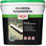 MEM Fix-Fertig-Fugenmörtel Witterungsbeständig, Anwendungsfertig, Gegen Unkrautbewuchs, Steingrau, 12,5 kg