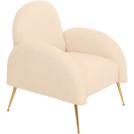 Mendler Lounge-Sessel HWC-N69 Chenille 74 x 88 x 74 cm creme-weiß
