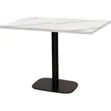 Tisch 120 x 70 cm – Runder weißer Marmor - Weiß