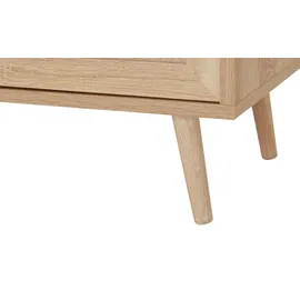 Finori Kommode Bali 101,5 x 87 x 40 cm Sonoma Eiche / Rafia Geflecht