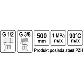 TRIZERATOP Verbindungsschlauch 500 mm schwarz