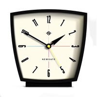 NEWGATE® Odyssey Kaminuhr – geräuschloses Sweep-Uhrwerk – moderne Kaminuhr – kleine Uhr – Uhren für Wohnzimmer – Bürouhr – Schreibtischuhr – arabisches Zifferblatt (schwarz)