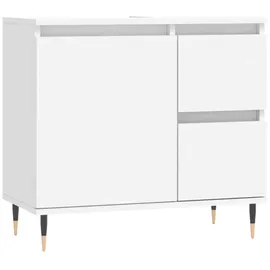 vidaXL Badschrank Weiß 65x33x60 cm Holzwerkstoff