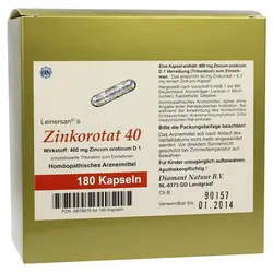 Zinkorotat 40 Leinersan Kapseln 180 St