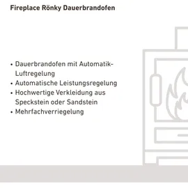 FIREPLACE Rönky Stahl gussgrau/Speckstein