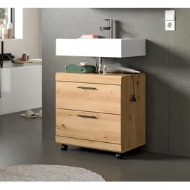 xonox.home Waschbeckenunterschrank Scout 60 x 60 x 34 cm Artisan/Schwarz