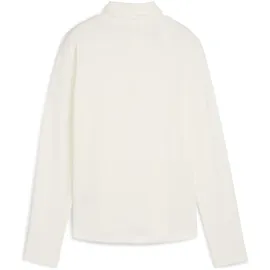 Puma Trainingsshirt "Charlotte Modalon Langarm-Golftop Damen", Damen, Gr. XL, weiß (warm weiß), Obermaterial: 38% Modal, 57% Baumwolle, 5% Elasthan, clean, regular fit, Rundhals, Shirts