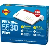 AVM FRITZ!Box 5530 Fiber für Glasfaser mit AON & GPON Anschlüsse WLAN-Router weiß