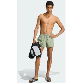 adidas Badehose LOGO ELASTISCHE STRICK-BADEHOSE Tent Green/White XS