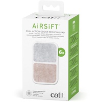Catit AiRSiFT Dual Action Pad, Geruchspad Katzentoiletten, 6er-Pack