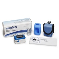 MedX5 OLED Farbdisplay, Pulsoximeter, Fingerpulsoximeter, Pulsmessgerät, Oximeter, Pulsmesser, zertifiziertes Medizinprodukt mit EXTRA Zubehör