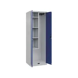 Californian Products CP Putzmittelschrank Classic Plus 080100-00 S10003 enzianblau, lichtgrau 4 Fachböden 60,0 x 50,0 x 185,0 cm, aufgebaut, 1 St.