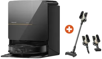 Bundle: Roborock Saros Z70 schwarz Saugroboter mit Greifarm Selbstreinigungsstation inkl. Roborock H5 Kabelloser Staubsauger
