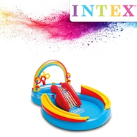 Intex Rainbow Ring Play Center Kinderpool mit Rutsche Badeinsel Planschbecken