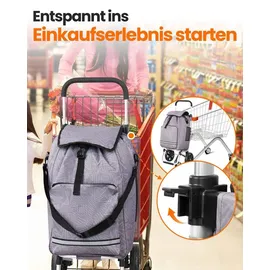 HOMECALL Einkaufswagen Geometrie-Print 55 L