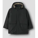 NAME IT Parka NAME IT "NKMMARLOW PARKA JACKET PB", Jungen, Gr. 140, schwarz, Web, Obermaterial: 100% Polyester, unifarben, regular fit normal, Jacken Parka