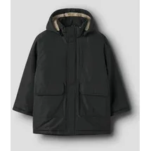 NAME IT Parka NAME IT "NKMMARLOW PARKA JACKET PB", Jungen, Gr. 140, schwarz, Web, Obermaterial: 100% Polyester, unifarben, regular fit normal, Jacken Parka