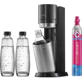 Sodastream Duo titan + 2 Glaskaraffen + Zylinder