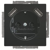 Busch-Jaeger Future Linear USB-Steckdose 2-fach, anthrazit (20 EUCB2USB-81)