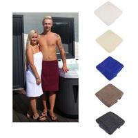 Casa Colori Saunatuch 24552, 100% Baumwolle (1-St), Saunakilt Damen und Herren in verschiedenen Farben grau 60 cm x 155 cm