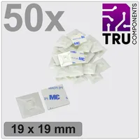 TRU Components T24CA067 Befestigungssockel selbstklebend, schraubbar TC-12888540 4fach einfädeln