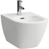 LAUFEN LUA Wandbidet, mit Überlauf, 1 Hahnloch, 360x520mm, Eckventile innenliegend, H8300810003021, Farbe: Weiß