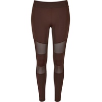 URBAN CLASSICS Ladies Tech Mesh Leggings in Braun, Größe M