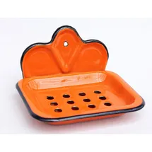 DanDiBo Ambiente DanDiBo Seifenhalter 618 Seifenschale 13 cm emailliert Landhaus Emaille Seifenspender