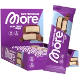 MORE Soft Protein Bar, 10er Box, 10 x 50 g, Milky Candy Cream, Protein Riegel ohne Zuckerzusatz